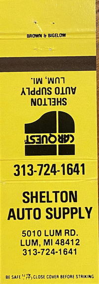 Lum - Matchbook For Shelton Auto (newer photo)